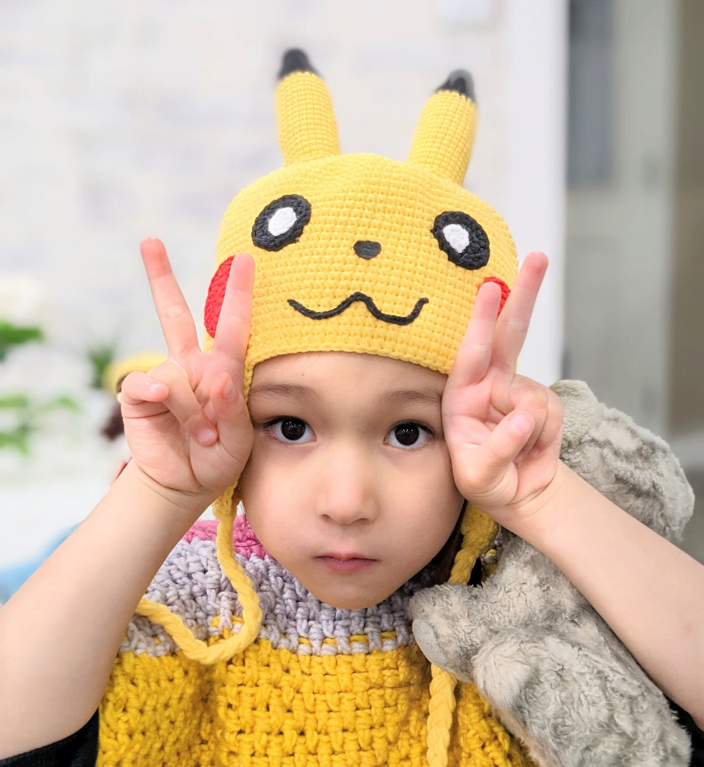 Pikachu Pokemon Winter Hat with Ear Flaps, Beanie, Toque