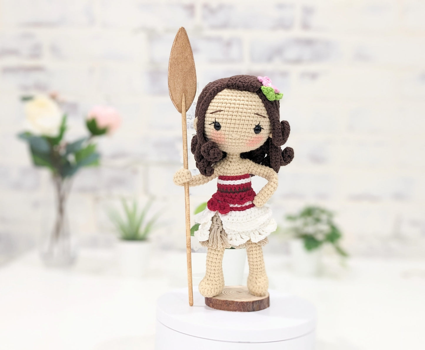 Moana Doll, Handmade Crochet Amigurumi, Disney Princess Moana, Large doll