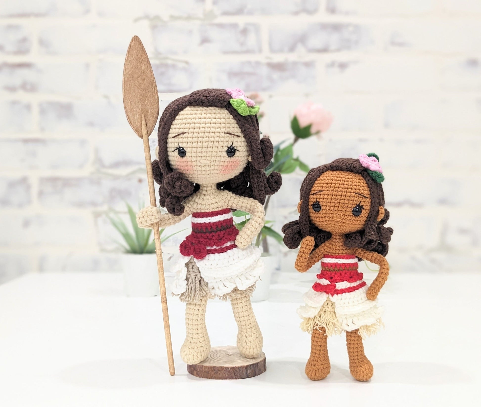 Moana Doll, Handmade Crochet Amigurumi, Disney Princess Moana, Large doll
