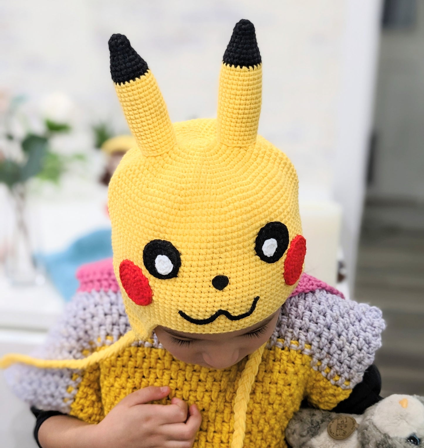 Pikachu Pokemon Winter Hat with Ear Flaps, Beanie, Toque