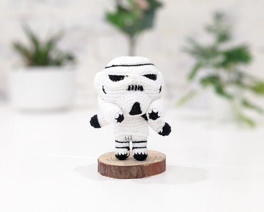 Storm Trooper, Handmade Crochet, Amigurumi doll