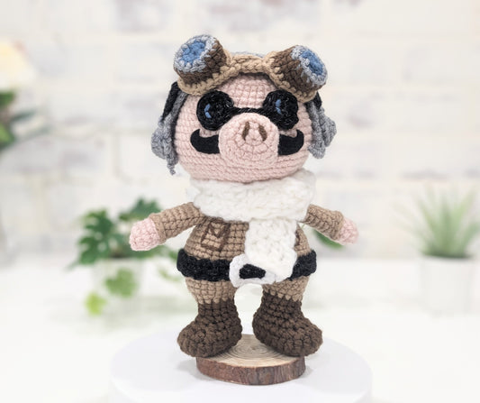 Porco Rosso, Handmade Crochet Amigurumi, Studio Ghibli, Miyazaki