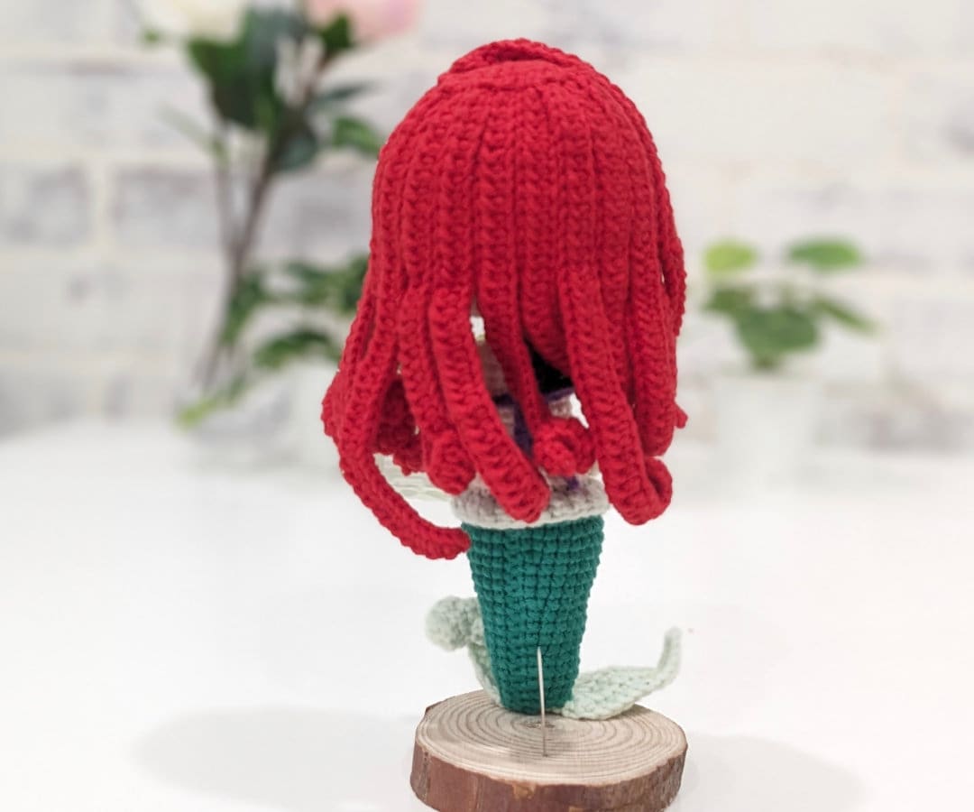Princess Ariel Fairy Tale doll set with hair clips, crochet, present for girls, birthday gifts