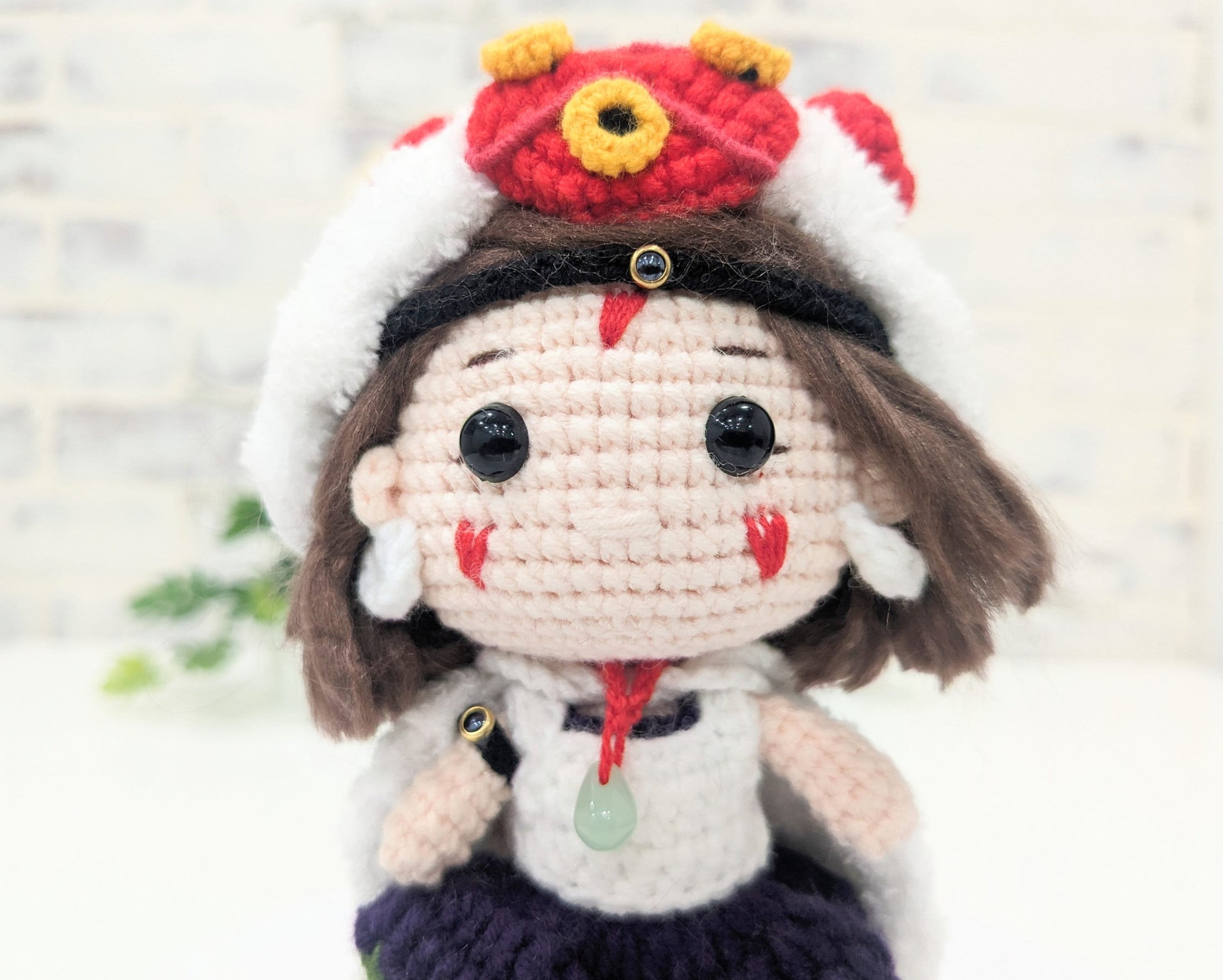 Princess Mononoke, Handmade Crochet Amigurumi Doll, Ghibli, Miyazaki, readymade, in stock!