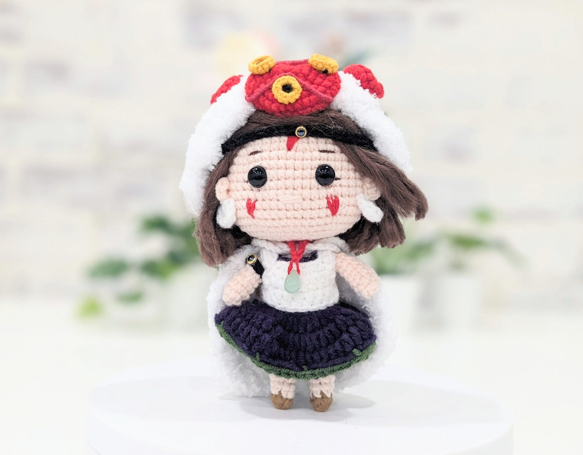 Princess Mononoke, Handmade Crochet Amigurumi Doll, Ghibli, Miyazaki, readymade, in stock!